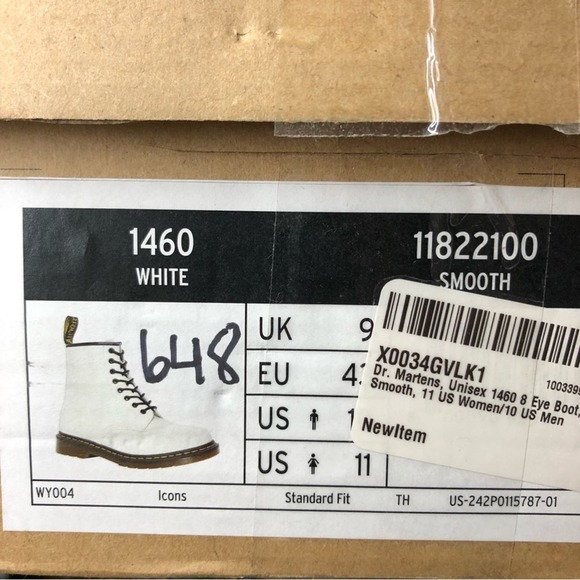 Dr. Martens White Leather Women's Boots - Picture 12 of 12